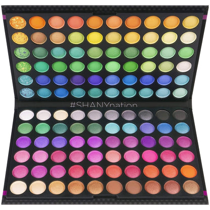 Highly Pigmented Eye Makeup Palette, 120 Matte Shimmer Metallic Eyeshadow Pallet with Long Lasting and Blendable Natural Colors - Classic Neon