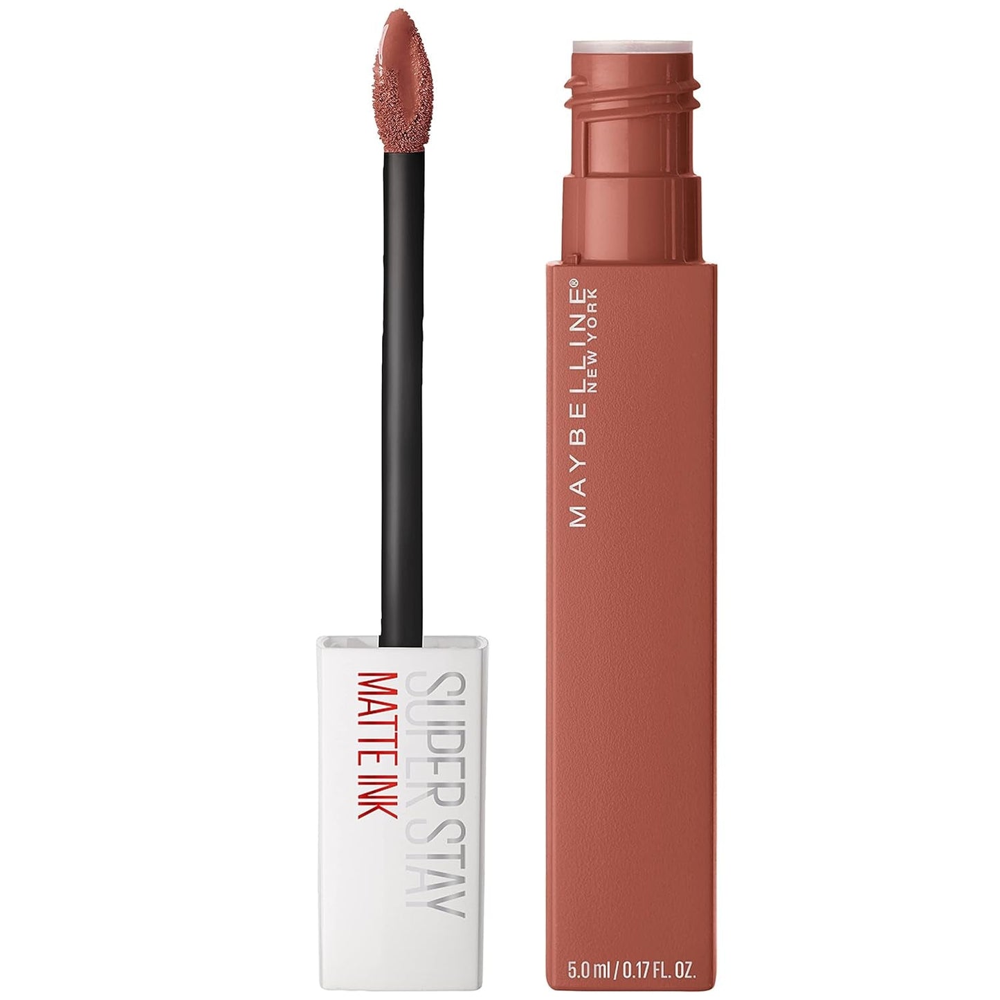 Super Stay Matte Ink Liquid Lipstick Makeup, Long Lasting High Impact Color, up to 16H Wear, Amazonian, Nude Brown, 1 Count, Packaging May Vary