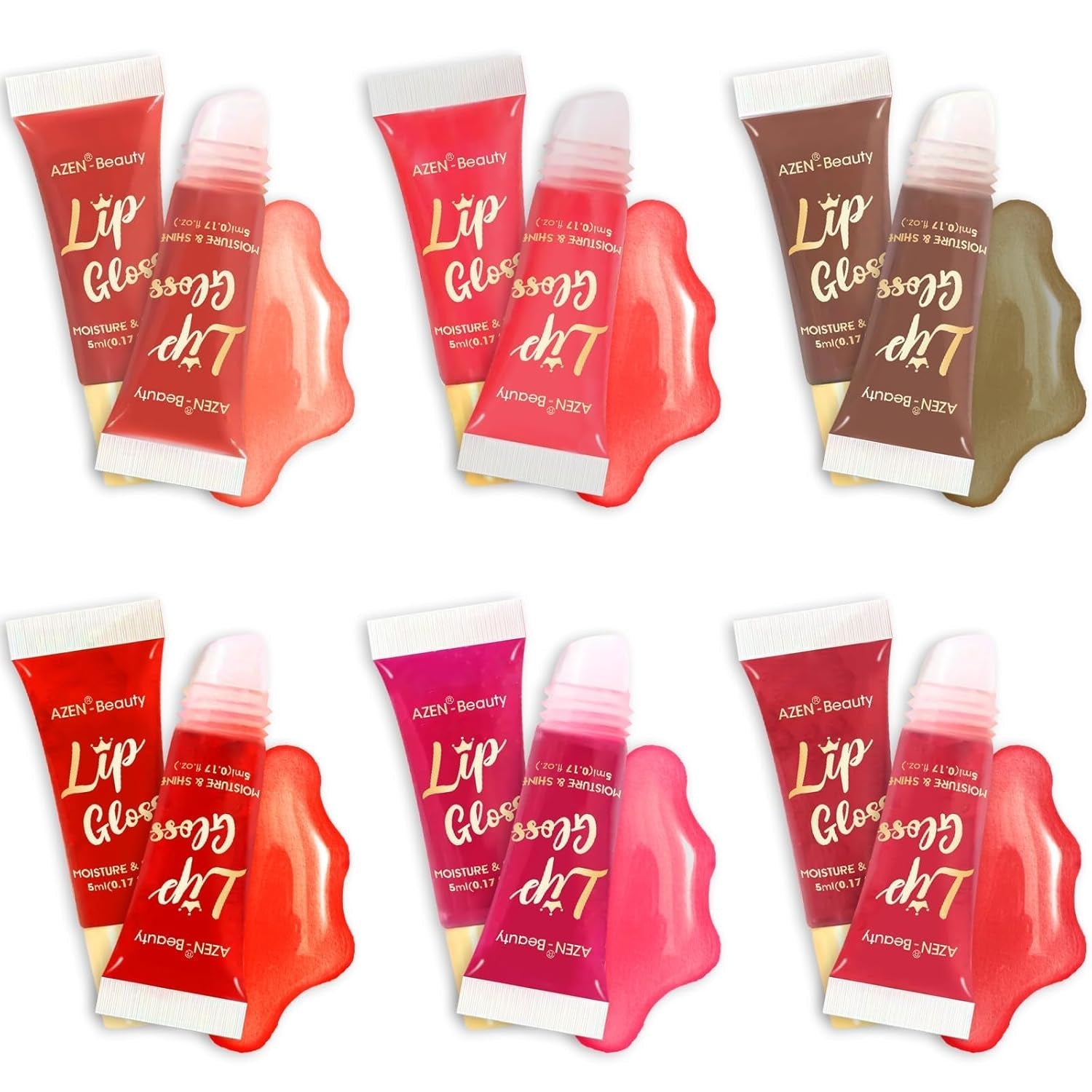 24 Pack Lip Gloss Set, Lip Oil for Dry Cracked Lips Moisturizing Hydrating Nourishing with Vitamin E