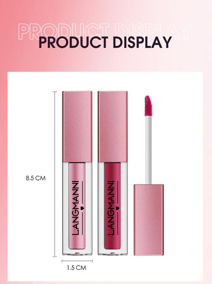 12Pcs Lip Gloss Collection Makeup Set, Shiny Smooth Soft Liquid Lip Glosses Lip Stain with Rich Varied Colors for Girls and Women Makeup (Glossy-A)