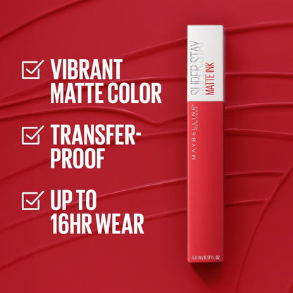 Super Stay Matte Ink Liquid Lipstick Makeup, Long Lasting High Impact Color, up to 16H Wear, Amazonian, Nude Brown, 1 Count, Packaging May Vary