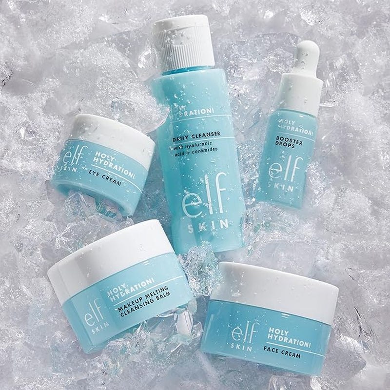 SKIN Holy Hydration! Hydrated Ever after Skincare Mini Kit, Cleanser, Makeup Remover, Moisturiser & Eye Cream for Hydrating Skin, Airplane-Friendly Sizes