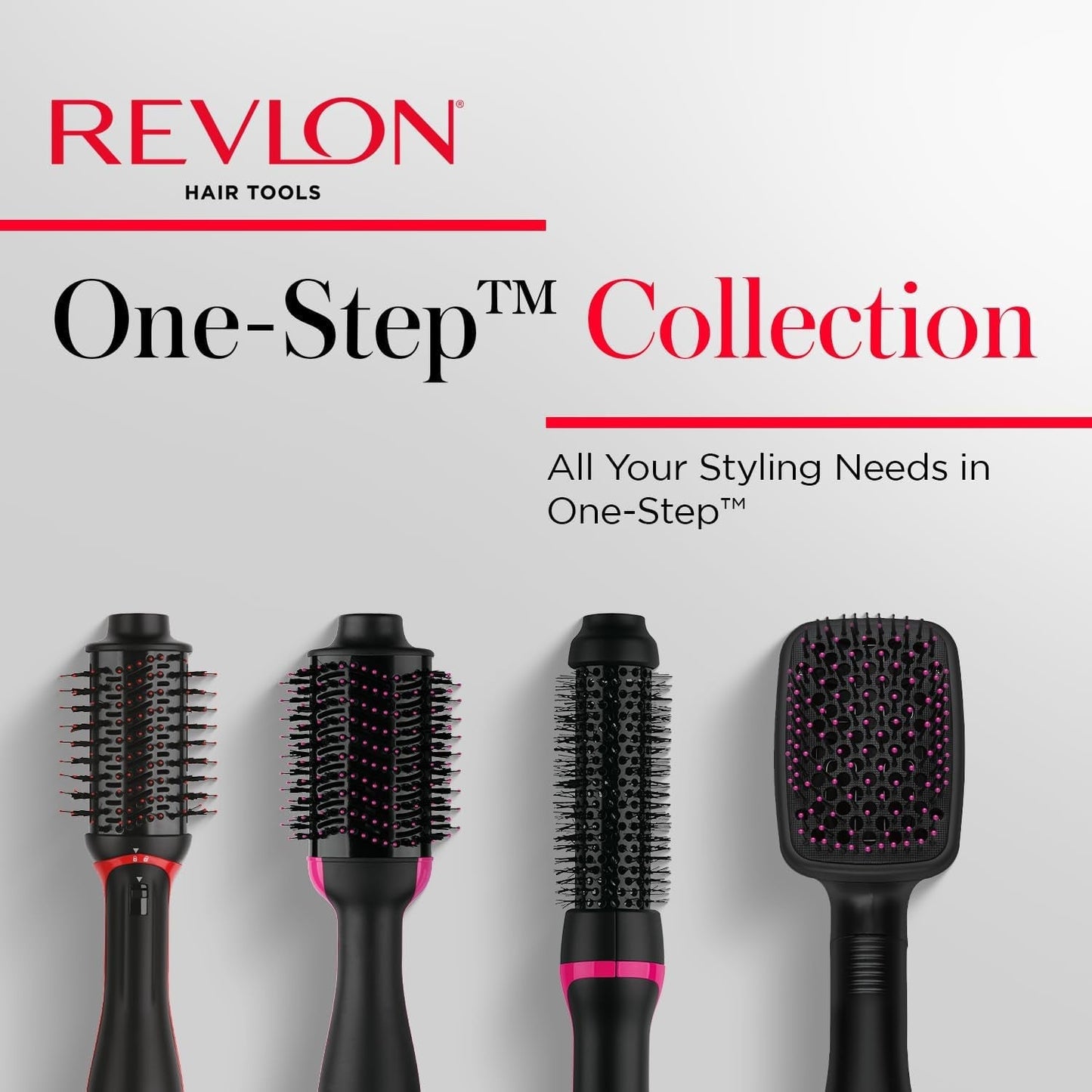 One-Step Volumizer Hair Dryer and Styler, for Less Frizz, More Shine, and Reduced Heat Damage for Salon Style round Brush for Blowout, Black (Amazon Exclusive)