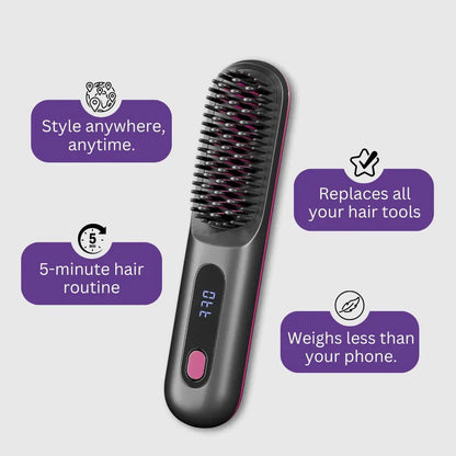 GoBrush Pro -  The Short Hair Specialist + FREE Heat Resistant Glove